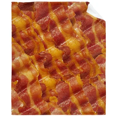Crispy Bacon Strips Pattern Blanket for Foodie Lovers
