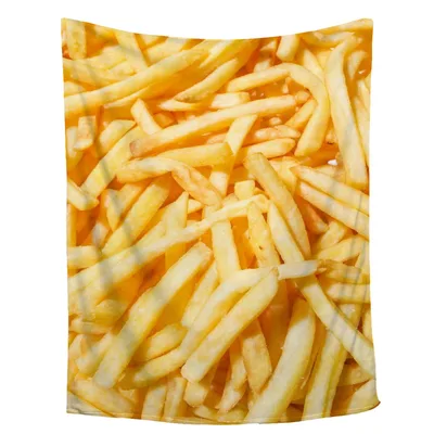 French Fries Food Pattern Blanket No. 2