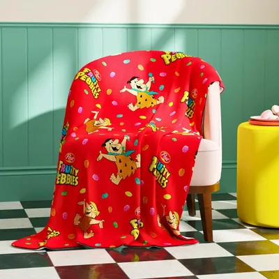 Cartoon Cereal Characters Pattern Blanket featuring Fred Flintstone