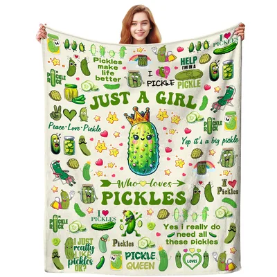 Just a Girl Who Loves Pickles Blanket: A Pickle Queen Design