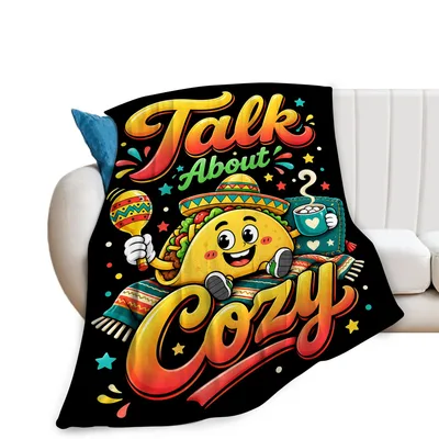 Talk About Cozy Taco Blanket: A Fun Mexican Food Lover Design