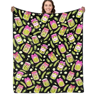 Pickle Jars Pattern Blanket: A Pickle Lover's Cozy Gift