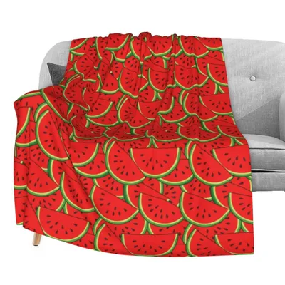 Red Watermelon Slices Pattern Blanket for Fruit Lovers