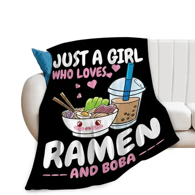 Just a Girl Blanket: Ramen and Boba Design for Foodies