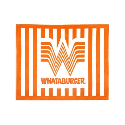 Orange Striped Restaurant Logo Blanket: Whataburger Design