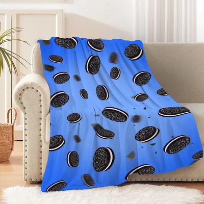 Chocolate Sandwich Cookie Pattern Blanket for Sweet Treat Lovers