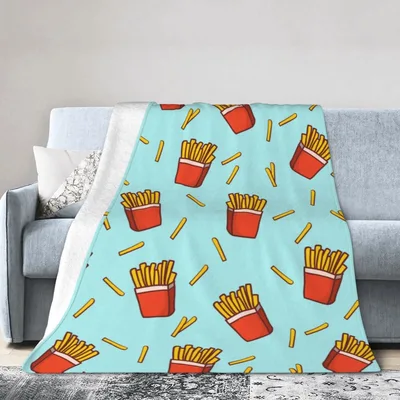 French Fries Fun Food Blanket: A Playful Pattern for Snack Lovers