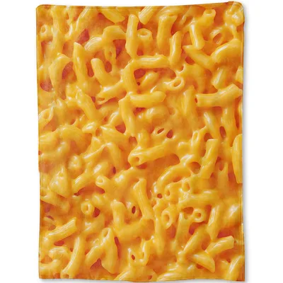 Mac and Cheese Pasta Pattern Blanket for Foodies Who Love Comfort