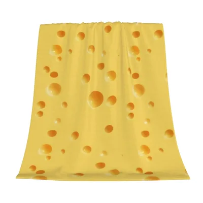 Swiss Cheese Pattern Blanket: Cozy Foodie Design for Chees lovers