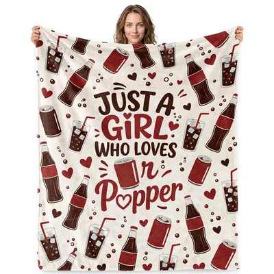 Just a Girl Who Loves Popper Blanket for Soda Lovers