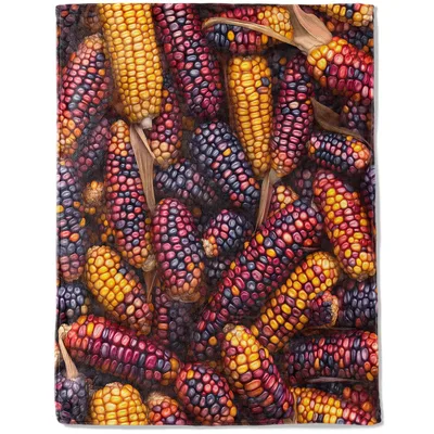 Colorful Harvest Corn Pattern Blanket