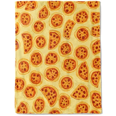 Cheese Pizza Pattern Blanket: A Playful Pepperoni Print for Foodies