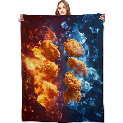 Fire and Ice Fried Blanket: Hot and Cold Chicken Nuggets Design