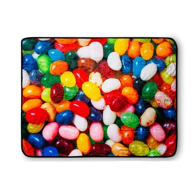 Colorful Jelly Beans Pile Blanket features a vibrant
