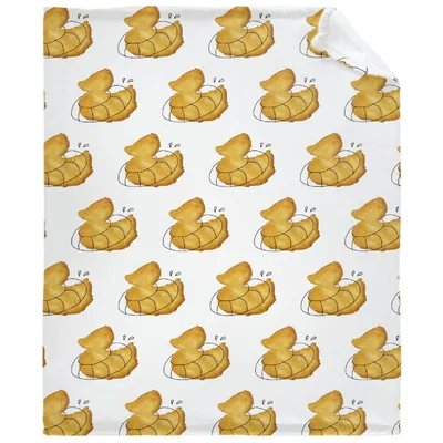Duck Chicken Nugget Pattern Blanket: A Golden Snack Duck Design