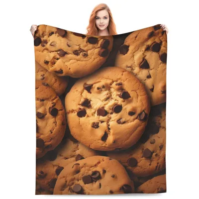 Chocolate Chip Cookies Pile Blanket: A Real Cookie Pile Design