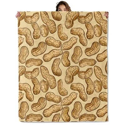 Peanut Pattern Blanket: Soft Fleece and Sherpa Throws