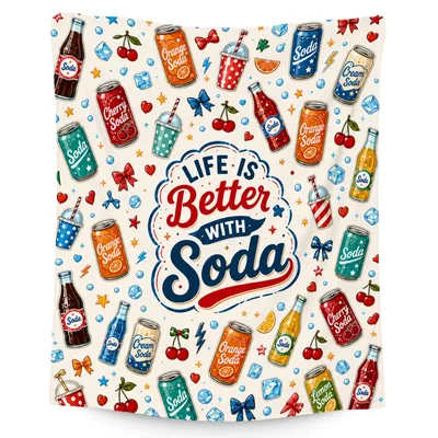 Life Is Better with Soda Blanket: Retro Soda Design