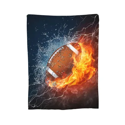 Football Fire Water Blanket