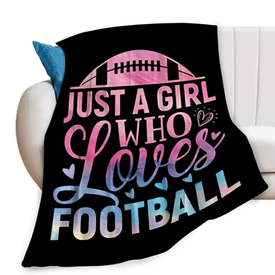 Football Girl Fan Blanket: Just a Girl Who Loves Football Design