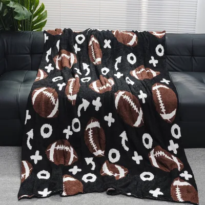 Football Plays Pattern Blanket: Cozy Football Play Design for Fans