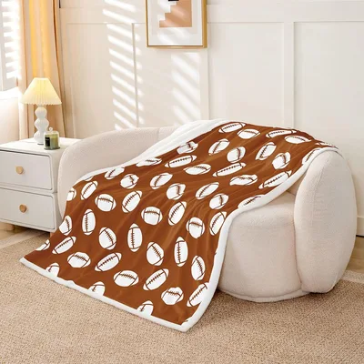 Football Balls Pattern Blanket