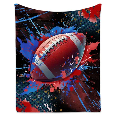 Football Splash Design Blanket: Dynamic Football Art for Fans