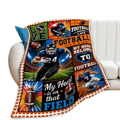 Heart Blanket: My Heart Is On That Field Football Design