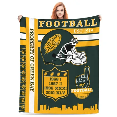 Football Helmet Retro Stripes Blanket
