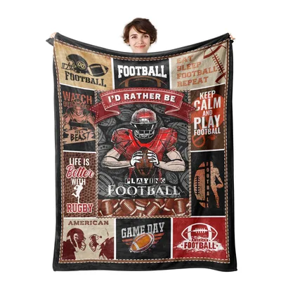 I'd Rather Be Watching Blanket: Football Collage Design for Fans