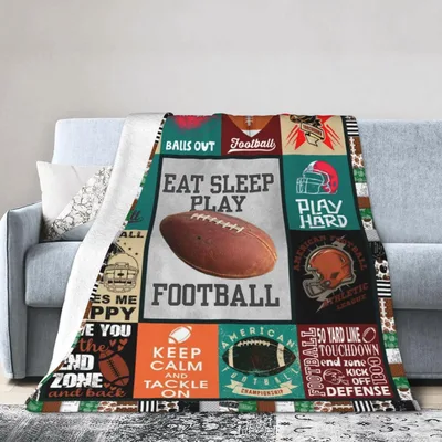 Eat Sleep Play Football Blanket for True Fans