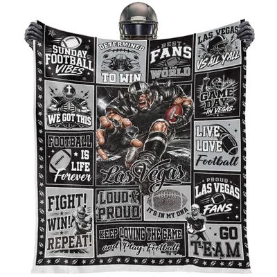 Football Fans Collage Blanket: Las Vegas Game Day Design