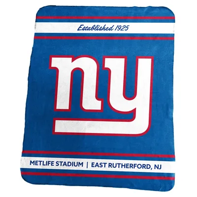 Bold Team Letters Logo Blanket: NY Football Fleece Throw