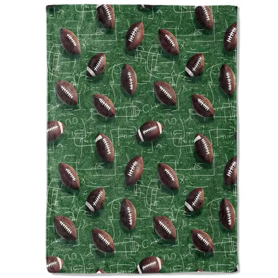 Football Field Balls Pattern Blanket: Strategy and Spheres Design