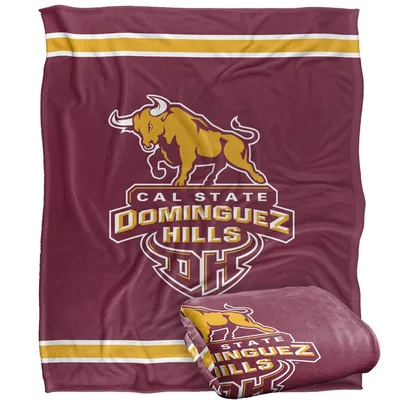 Bull Head Team Emblem Blanket: Cal State Dominguez Hills Maroon Design