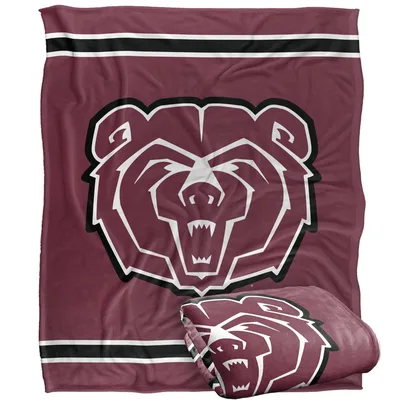 Bear Mascot Head Logo Blanket: Maroon Bear Design for Fans
