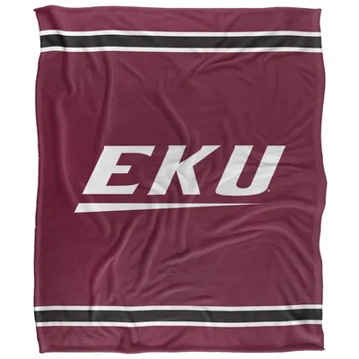 Block Letter Logo Stripes Blanket featuring bold EKU lettering