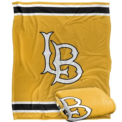 Gold Block Letters Logo Blanket: LB Monogram Design