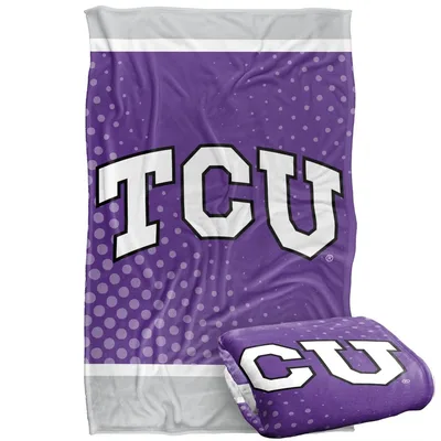 Purple Dots Logo Pattern Blanket TCU Collegiate Design