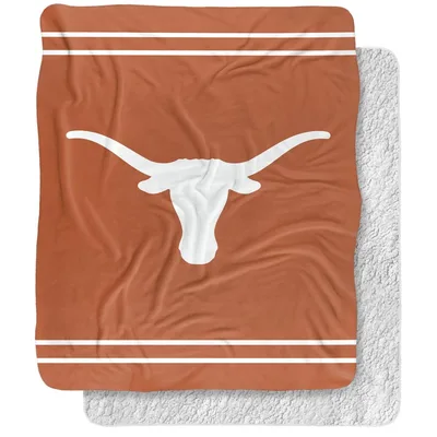 Longhorn Head Graphic Blanket: Burnt Orange Silhouette Design