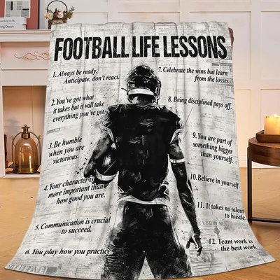 Football Life Lessons Blanket: 12 Rules for the Field and Beyond