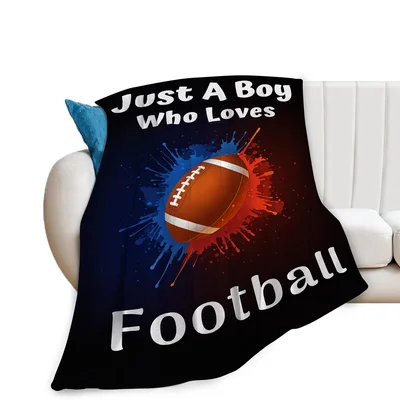 Just a Boy Blanket: Football Lover Design for Kids and Teens