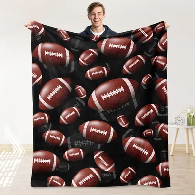 American Football Pattern Blanket No. 2 for Game Day Fans