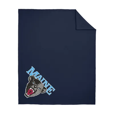 Black Bear Mascot Emblem Blanket: Maine Team Spirit Design