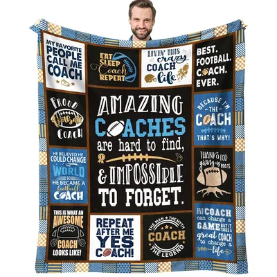 Amazing Coaches Are Hard Blanket: Football Coach Appreciation Design