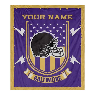 Football Helmet Shield Design Blanket with Baltimore and Stars