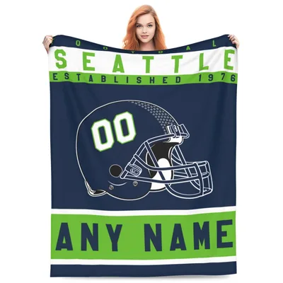 Football Helmet Fan Design Blanket featuring Seattle Established 1976