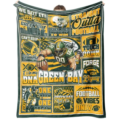 Football Fan Typography Collage Blanket No. 2