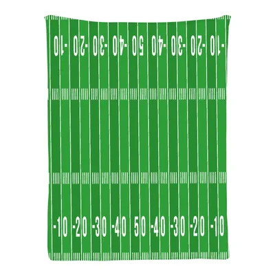 Football Field Yard Lines Blanket for Game Day Fans