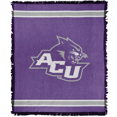 Purple Varsity Team Logo Blanket: ACU Wildcat Woven Throw
